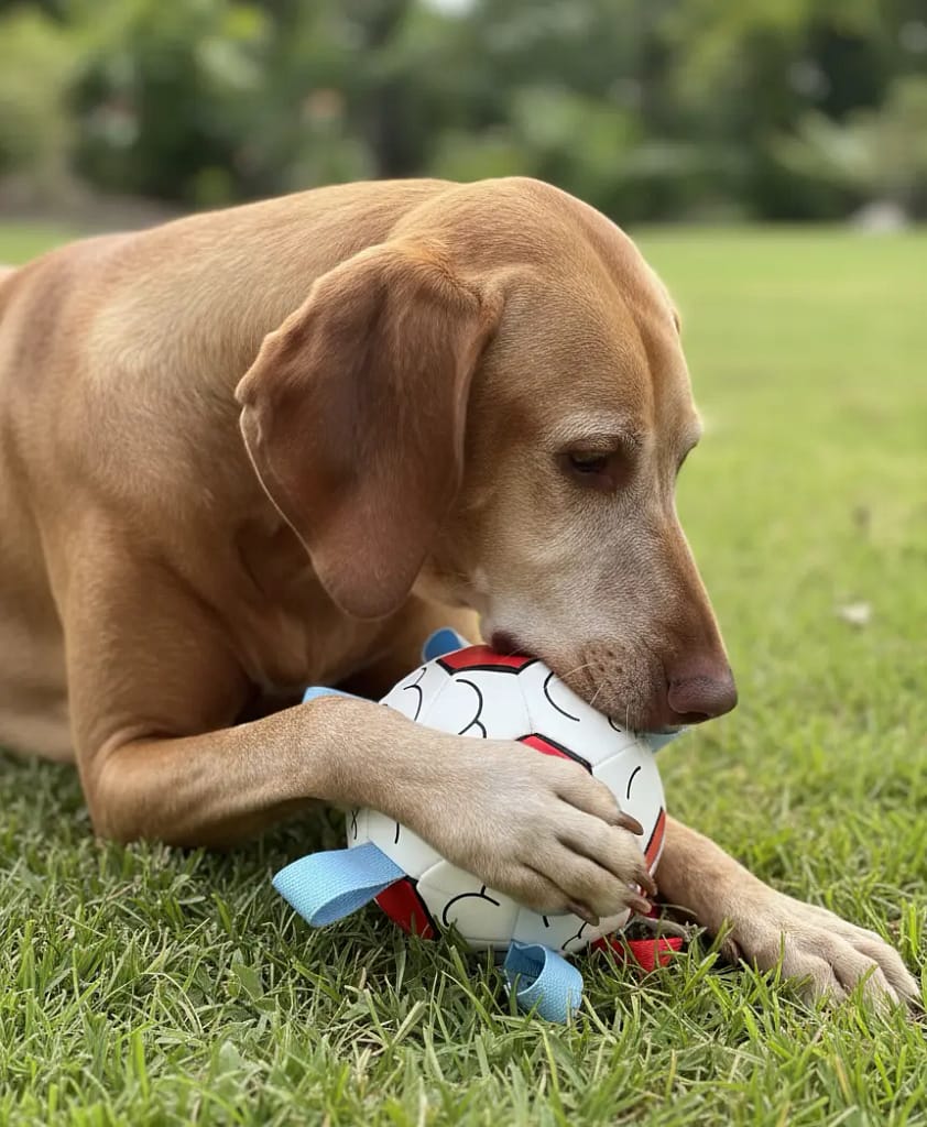 QDAN soccer ball dog toy for extra small dogs and puppies
