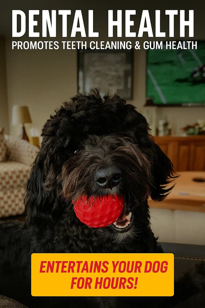 dog anxiety relief chew ball toy for outdoor play