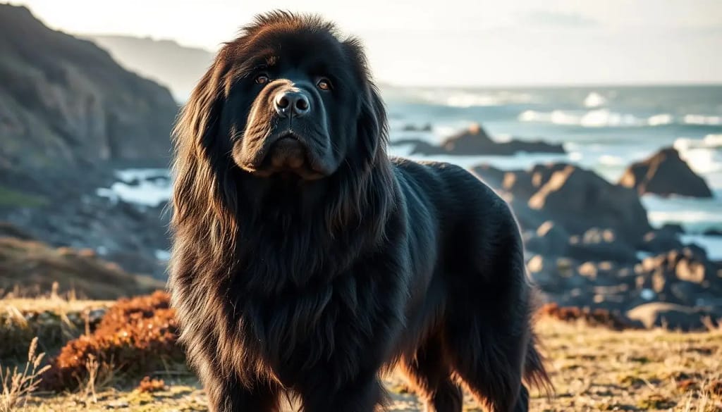Newfoundland big dogs with lots of fur